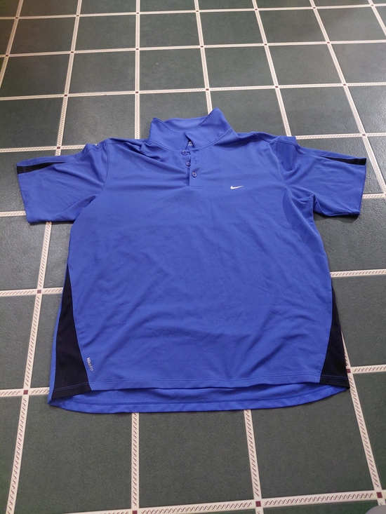 Nike Other - Nike Blue Dri-FIT Polo Shirt with Black Panels